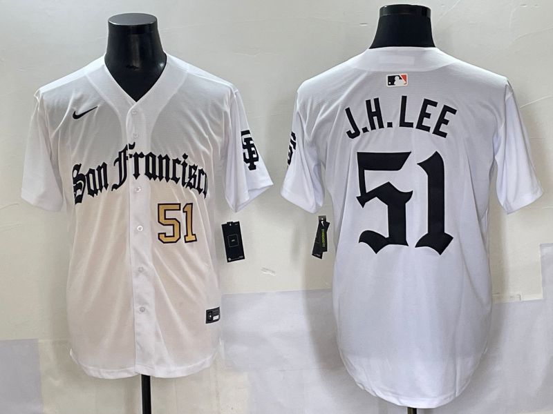 Men 2025 San Francisco Giants #51 J.H.Lee White Five generations Joint Name Nike MLB Jersey style 3->toronto blue jays->MLB Jersey